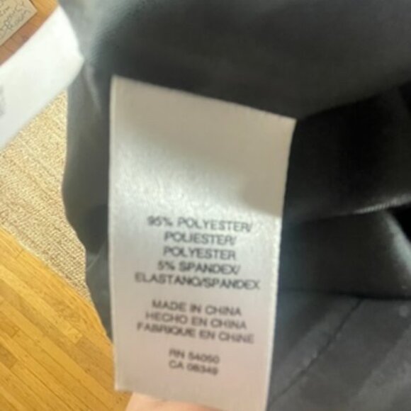 Anne Klein Formal Dress, Tiered Black Satin, Mid-Length - Picture 6 of 6